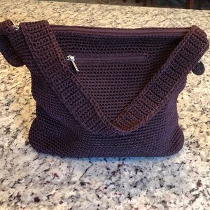 Vintage The Sak crochet shoulder strap bag